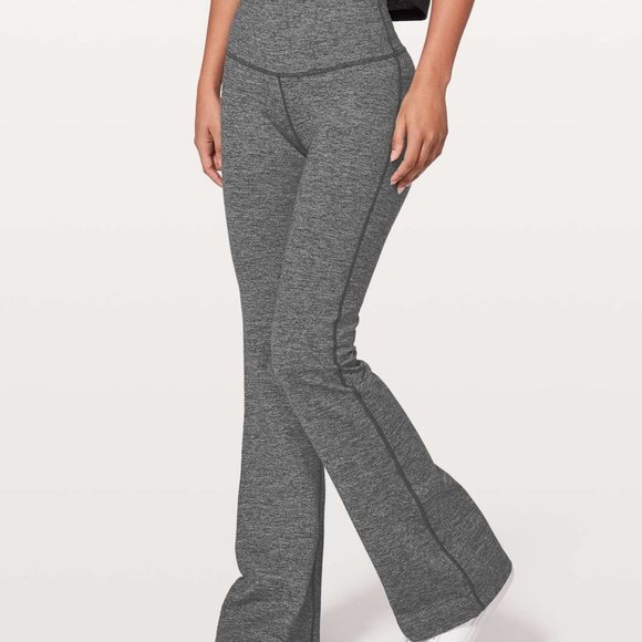 Lululemon Throw Back Pant Heathered Black Size 4 - Picture 2 of 8